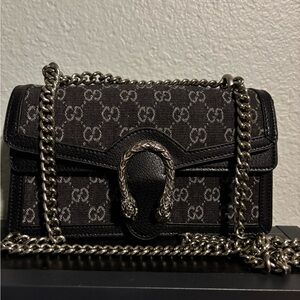 Gucci Black and Silver Crossbody Bag